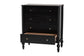 Baxton Studio Callison Spindle Chest - 4-Drawer Farmhouse Vertical Cabinet with Turned Accents for Bedroom, Black