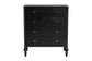 Baxton Studio Callison Spindle Chest - 4-Drawer Farmhouse Vertical Cabinet with Turned Accents for Bedroom, Black