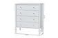 Baxton Studio Callison Spindle Chest - 4-Drawer Farmhouse Vertical Cabinet with Turned Accents for Bedroom, White