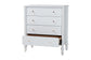 Baxton Studio Callison Spindle Chest - 4-Drawer Farmhouse Vertical Cabinet with Turned Accents for Bedroom, White
