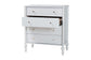Baxton Studio Callison Spindle Chest - 4-Drawer Farmhouse Vertical Cabinet with Turned Accents for Bedroom, White