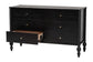 Baxton Studio Callison Spindle Dresser - 6-Drawer Farmhouse Horizontal Cabinet with Turned Accents for Bedroom, Black