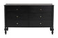 Baxton Studio Callison Spindle Dresser - 6-Drawer Farmhouse Horizontal Cabinet with Turned Accents for Bedroom, Black