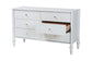 Baxton Studio Callison Spindle Dresser - 6-Drawer Farmhouse Horizontal Cabinet with Turned Accents for Bedroom, White