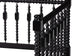 Baxton Studio Callison Spindle Daybed - Turned Farmhouse Sofa Bed with Spoked Frame Border for Living Room, Guest Room, or Kids Room, Black, Twin