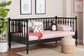 Baxton Studio Callison Spindle Daybed - Turned Farmhouse Sofa Bed with Spoked Frame Border for Living Room, Guest Room, or Kids Room, Black, Twin