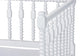 Baxton Studio Callison Spindle Daybed - Turned Farmhouse Sofa Bed with Spoked Frame Border for Living Room, Guest Room, or Kids Room, White, Twin