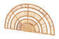 bali & pari Luna Natural Rattan Headboard - Handwoven Wicker Wall-Mount Headboard in Half-Moon Shape, Coastal Boho Bedroom Backdrop, Queen