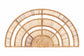 bali & pari Luna Natural Rattan Headboard - Handwoven Wicker Wall-Mount Headboard in Half-Moon Shape, Coastal Boho Bedroom Backdrop, Queen
