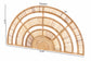 bali & pari Luna Natural Rattan Headboard - Handwoven Wicker Wall-Mount Headboard in Half-Moon Shape, Coastal Boho Bedroom Backdrop, Queen