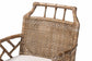 bali & pari Abiel Natural Rattan 2-Piece Dining Armchair Set with Cushion - Handwoven Wicker Chair with Mahogany Wood Frame, Coastal Boho Seating for Dining Room or Kitchen
