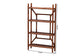 bali & pari Basile Marbled Tortoise Rattan 4-Tier Wall Display Shelf - Decorative Floating Wicker Storage Organizer for Living Room, Bedroom, or Entryway