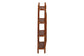 bali & pari Basile Marbled Tortoise Rattan 4-Tier Wall Display Shelf - Decorative Floating Wicker Storage Organizer for Living Room, Bedroom, or Entryway