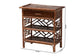 bali & pari Daemyn Marbled Tortoise Natural Rattan Nightstand - Handcrafted Wicker Bedside Table with Drawer and Open Shelving