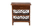 bali & pari Daemyn Marbled Tortoise Natural Rattan Nightstand - Handcrafted Wicker Bedside Table with Drawer and Open Shelving