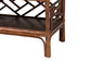 bali & pari Daemyn Marbled Tortoise Natural Rattan Nightstand - Handcrafted Wicker Bedside Table with Drawer and Open Shelving