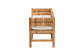 bali & pari Ismael Accent Bench - Handwoven Seagrass Accent Seating with Mahogany Wood Frame, Raised Back Bench for Entryway or Living Room