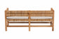 bali & pari Ismael Accent Bench - Handwoven Seagrass Accent Seating with Mahogany Wood Frame, Raised Back Bench for Entryway or Living Room