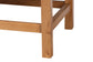 bali & pari Ismael Accent Bench - Handwoven Seagrass Accent Seating with Mahogany Wood Frame, Raised Back Bench for Entryway or Living Room