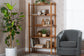 Baxton Studio Lucera Bobbin Display Shelf - 5-Tier Open Frame Vertical Bookcase with Spindle Posts for Living Room or Ofice, Oak Brown