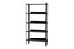 Baxton Studio Lucera Bobbin Display Shelf - 5-Tier Open Frame Vertical Bookcase with Spindle Posts for Living Room or Office, Black