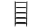 Baxton Studio Lucera Bobbin Display Shelf - 5-Tier Open Frame Vertical Bookcase with Spindle Posts for Living Room or Office, Black