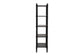Baxton Studio Lucera Bobbin Display Shelf - 5-Tier Open Frame Vertical Bookcase with Spindle Posts for Living Room or Office, Black
