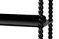Baxton Studio Lucera Bobbin Display Shelf - 5-Tier Open Frame Vertical Bookcase with Spindle Posts for Living Room or Office, Black