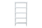 Baxton Studio Lucera Bobbin Display Shelf - 5-Tier Open Frame Vertical Bookcase with Spindle Posts for Living Room or Office, White
