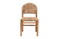 bali & pari Cavo Handwoven Seagrass Dining Chair - Natural Fiber Wicker Side Chair with Mahogany Wood Frame, for Dining Room, Kitchen, or Accent Seating