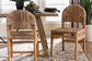 bali & pari Cavo Handwoven Seagrass Dining Chair - Natural Fiber Wicker Side Chair with Mahogany Wood Frame, for Dining Room, Kitchen, or Accent Seating