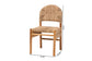 bali & pari Cavo Handwoven Seagrass Dining Chair - Natural Fiber Wicker Side Chair with Mahogany Wood Frame, for Dining Room, Kitchen, or Accent Seating