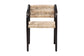 bali & pari Onda Handwoven Seagrass Dining Chair - Natural Fiber Wicker Armchair with Mahogany Wood Frame for Dining Room or Living Space