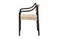 bali & pari Onda Handwoven Seagrass Dining Chair - Natural Fiber Wicker Armchair with Mahogany Wood Frame for Dining Room or Living Space
