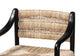 bali & pari Onda Handwoven Seagrass Dining Chair - Natural Fiber Wicker Armchair with Mahogany Wood Frame for Dining Room or Living Space