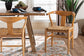 bali & pari Fika Dining Chair with Woven Seagrass Seat - Handwoven Wicker Armchair with Wishbone Backrest, Boho Coastal Seating
