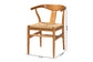 bali & pari Fika Dining Chair with Woven Seagrass Seat - Handwoven Wicker Armchair with Wishbone Backrest, Boho Coastal Seating