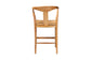 bali & pari Fika Counter Stool with Woven Seagrass Seat - Handwoven Wicker Stool with Arms and Wishbone Backrest, Boho Coastal Seating for Kitchen Island or Dining Counter