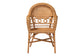 bali & pari Abigale Natural Rattan Dining Chair - Handwoven Wicker Accent Chair with Arms and Openwork Frame for Kitchen or Dining Room