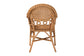 bali & pari Abigale Natural Rattan Dining Chair - Handwoven Wicker Accent Chair with Arms and Openwork Frame for Kitchen or Dining Room