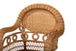 bali & pari Abigale Natural Rattan Dining Chair - Handwoven Wicker Accent Chair with Arms and Openwork Frame for Kitchen or Dining Room