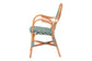 bali & pari Mattie Rattan Bistro Chair - Handwoven Cafe-Style Dining Chair with Curved Arms for Kitchen or Indoor/Outdoor Lounge, Green