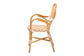 bali & pari Mattie Rattan Bistro Chair - Handwoven Cafe-Style Dining Chair with Curved Arms for Kitchen or Indoor/Outdoor Lounge, Beige