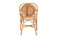bali & pari Mattie Rattan Bistro Chair - Handwoven Cafe-Style Dining Chair with Curved Arms for Kitchen or Indoor/Outdoor Lounge, Beige