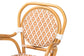 bali & pari Mattie Rattan Bistro Chair - Handwoven Cafe-Style Dining Chair with Curved Arms for Kitchen or Indoor/Outdoor Lounge, Beige