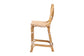 bali & pari Mattie Rattan Bistro Counter Stool - Handwoven Accent Seating with Backrest for Kitchen Island or Indoor/Outdoor Lounge, Beige
