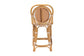bali & pari Mattie Rattan Bistro Counter Stool - Handwoven Accent Seating with Backrest for Kitchen Island or Indoor/Outdoor Lounge, Beige