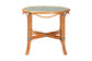 bali & pari Mattie Natural Rattan Round Bistro Dining Table - Handwoven Cafe-Style Accent Table for Kitchen or Indoor/Outdoor Lounge, Green