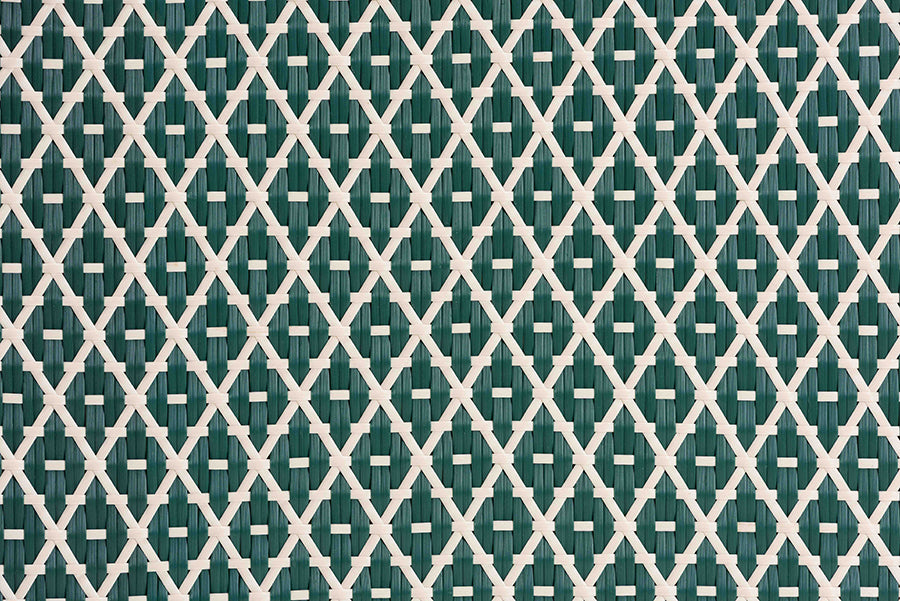 bali & pari Mattie Natural Rattan Round Bistro Dining Table - Handwoven Cafe-Style Accent Table for Kitchen or Indoor/Outdoor Lounge, Green