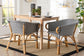 bali & pari Max Rattan Bistro 2-Piece Armchair Set - Handwoven Dining Chair with Curved Back and Sloping Arms For Kitchen or Indoor/Outdoor Lounge